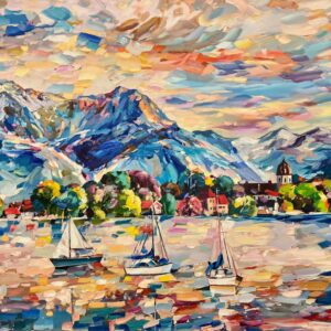 Frühling  auf der Fraueninsel, Spiegelung