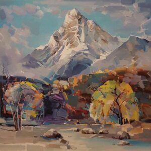 Herbst neben den Alpen